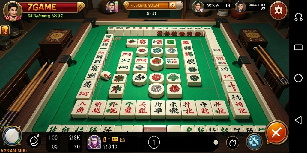Tampilan dan gameplay seru dari 7GAME Mahjong.