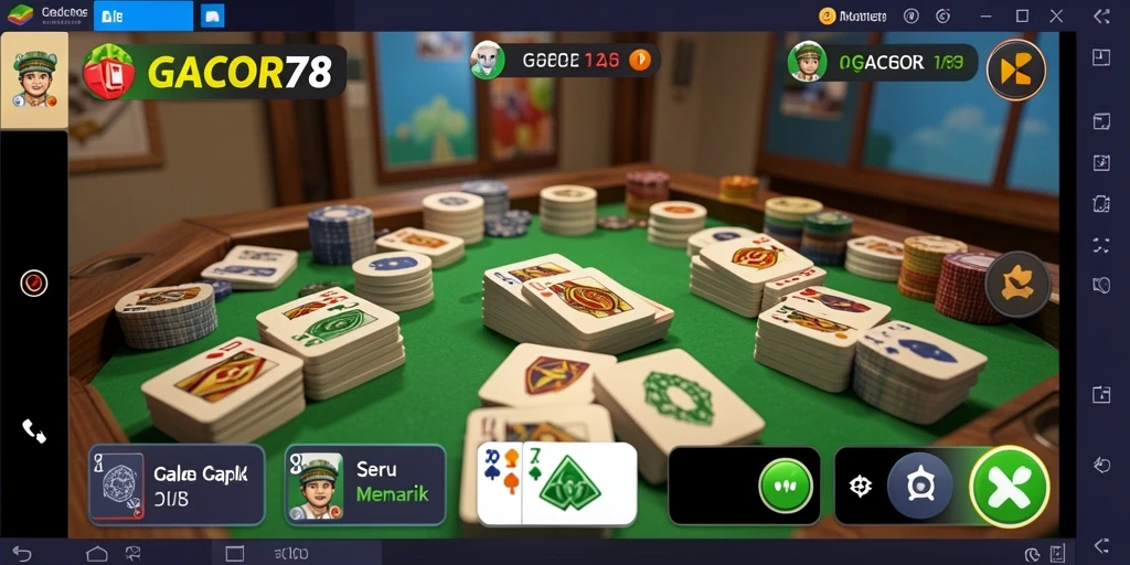 Gameplay seru Gaple di GACOR78 dengan interaksi pemain.