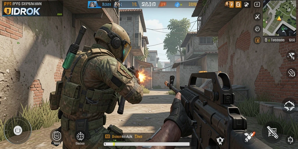 Gameplay menakjubkan di IDROK dengan aksi FPS yang mendebarkan.