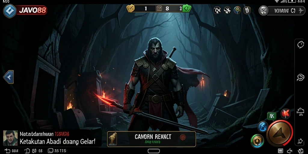 Screenshot gameplay JAVO88 yang penuh ketegangan dan misteri.