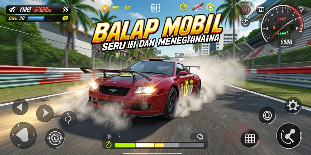 Tangkapan layar gameplay JVS88 menampilkan aksi balapan yang mendebarkan.