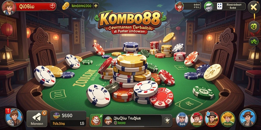 Tampilan gameplay QiuQiu yang seru di KOMBO88.