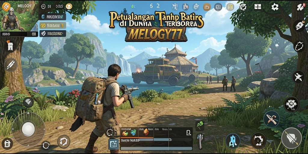Tampilan menarik dari gameplay Open World MELODY77.