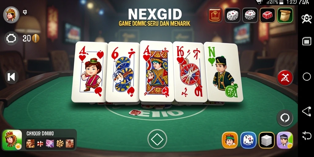Screenshot NEXGID menampilkan pemain yang sedang menikmati permainan Domino.