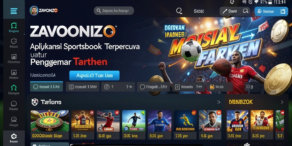 Tampilan menarik dari gameplay taruhan olahraga di ZAVONZO.